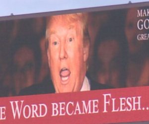 Trump being portrayed as Jesus - image via Twitter
